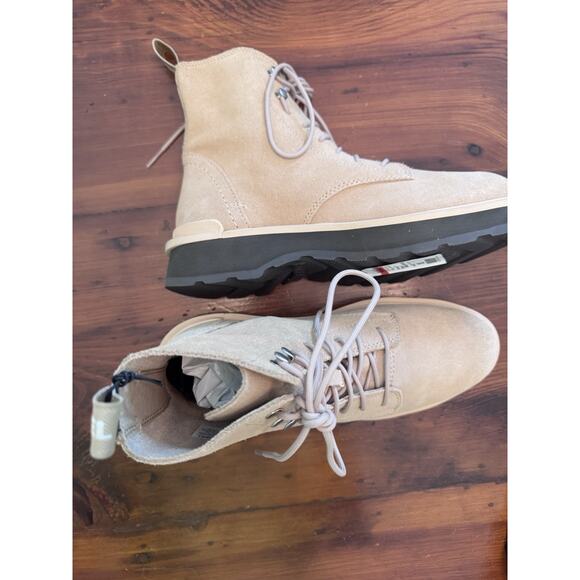 SOREL Lace-up Hi-line boots canoe tawny buff NEW Retail $185 - Size 8.5 NIB NEW - Picture 16 of 16